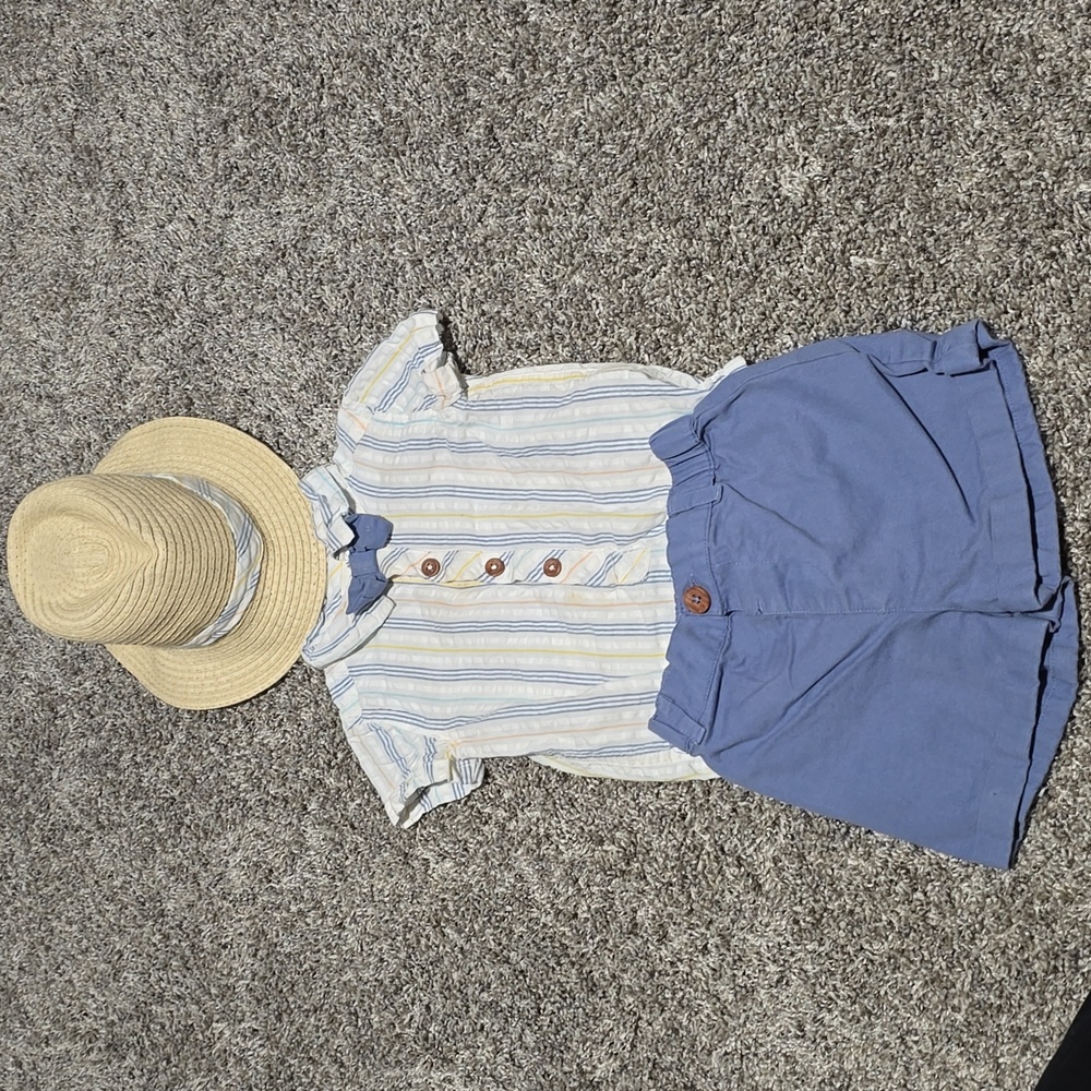 Button Down Set with Hat